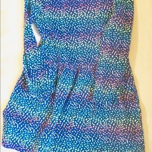 Long sleeve dress with multicolored  dots.
